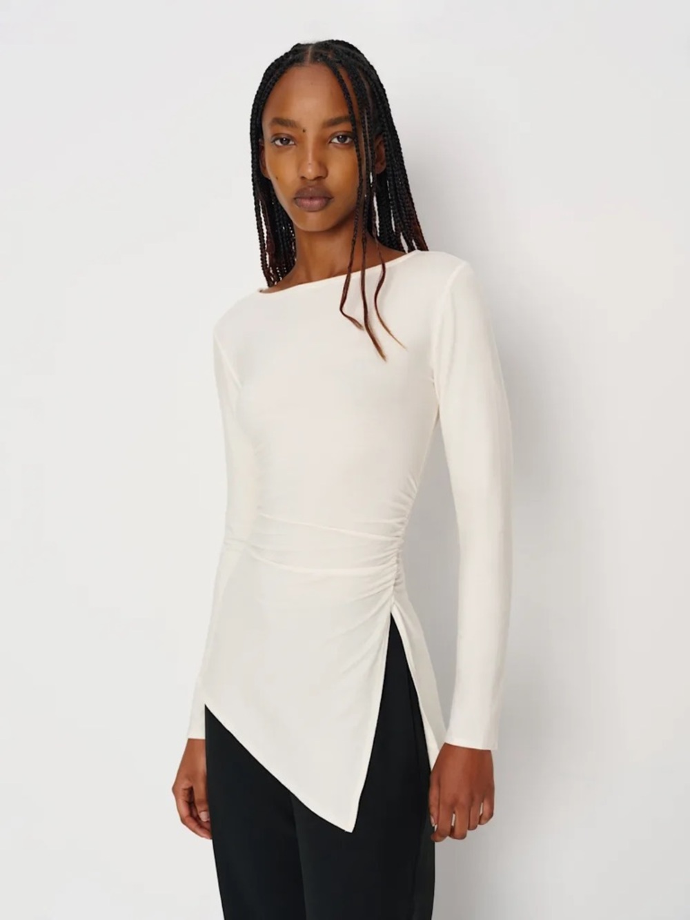 REFORMATION Margot Asymmetric Knit Top M